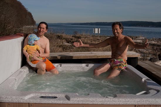 The boys take the plunge